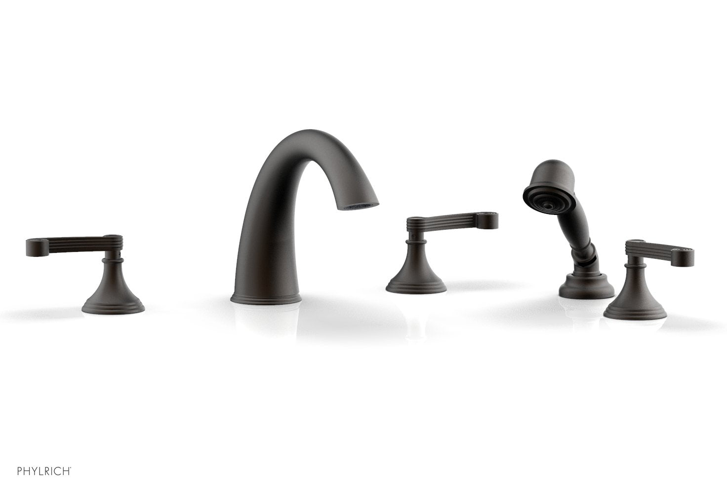 Phylrich 3RING Deck Tub Set with Hand Shower