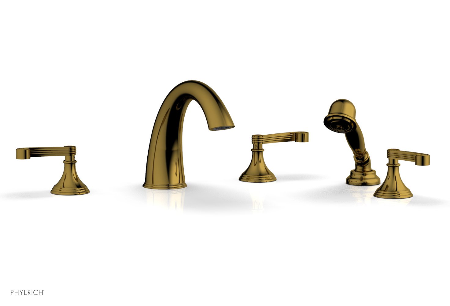 Phylrich 3RING Deck Tub Set with Hand Shower