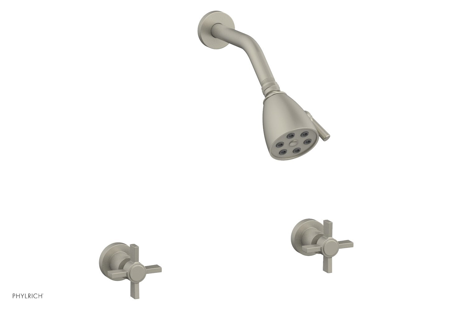 Phylrich BASIC Two Handle Shower Set - Blade Cross Handles