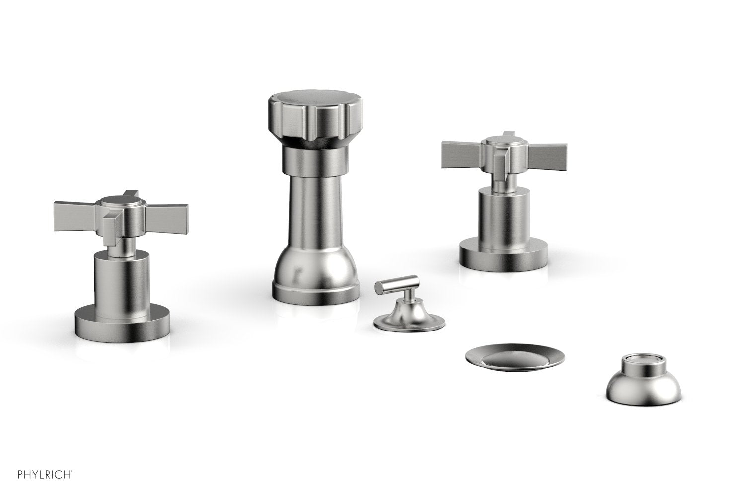 Phylrich BASIC Four Hole Bidet Set - Blade Cross Handles
