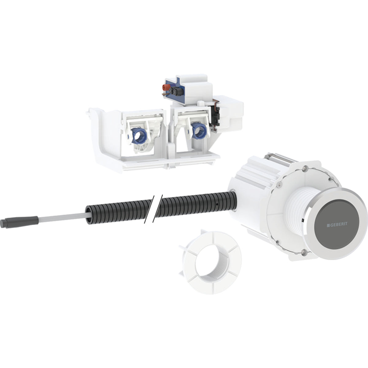 Geberit Toilet Flush Control with Electronic Flush Actuation, Mains Operation, Dual Flush and Type 10 IR Button