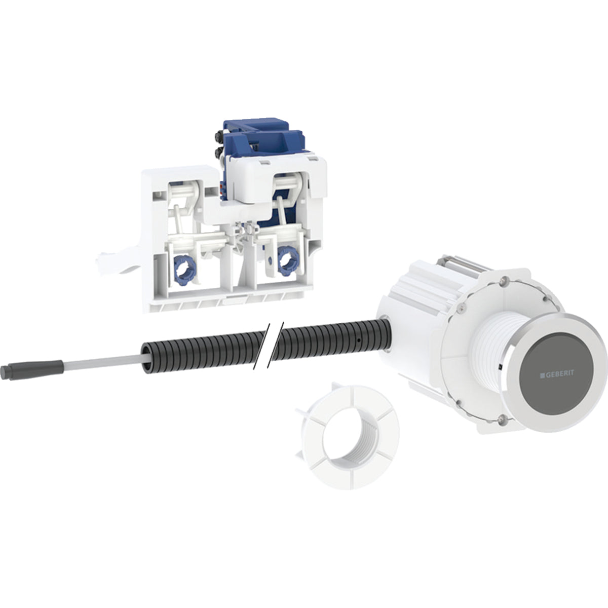 Geberit Toilet Flush Control with Electronic Flush Actuation, Mains Operation, Dual Flush and Type 10 IR Button