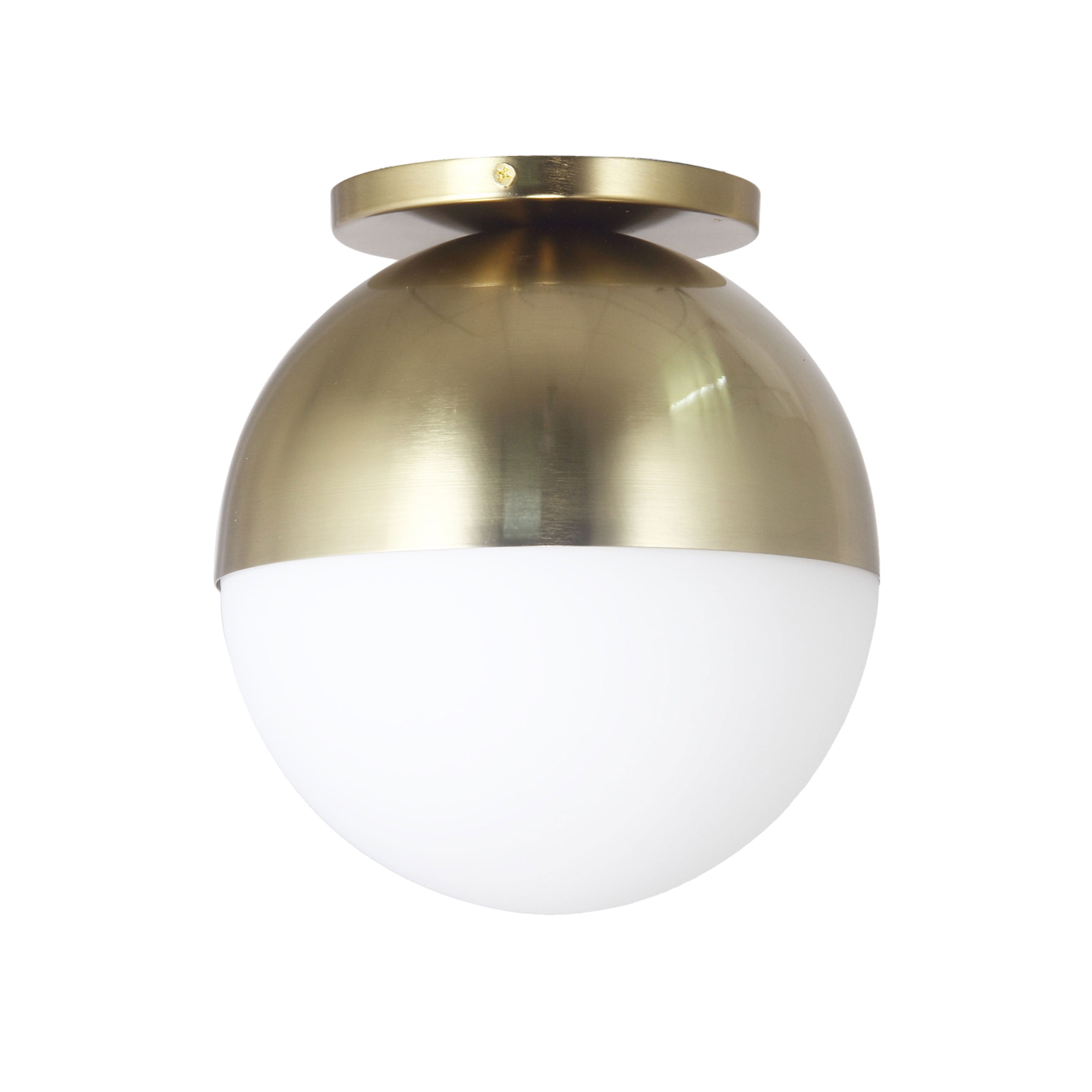 Dainolite 1 Light Incandescent Dayana Flush Mount with White Glass