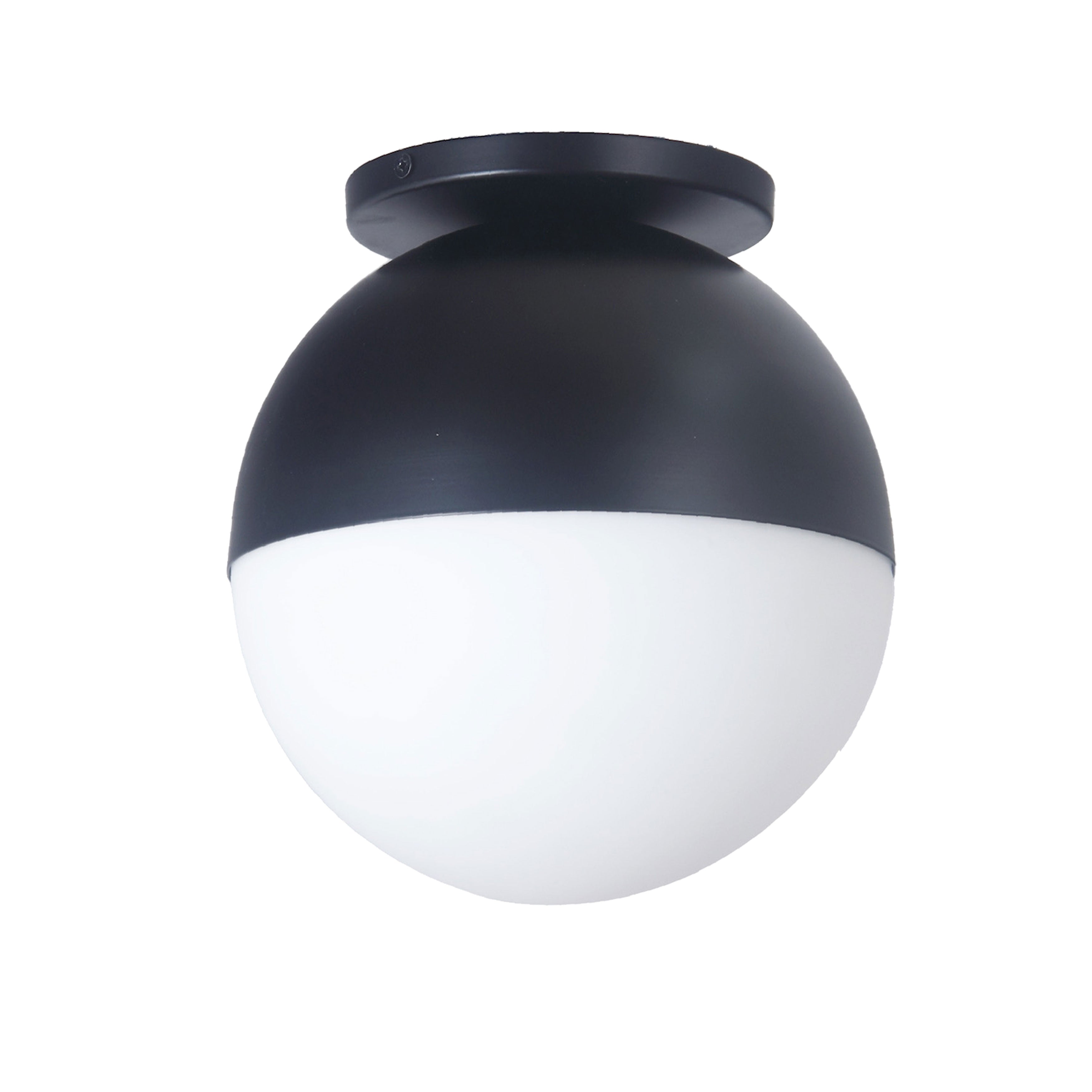 Dainolite 1 Light Incandescent Dayana Flush Mount with White Glass