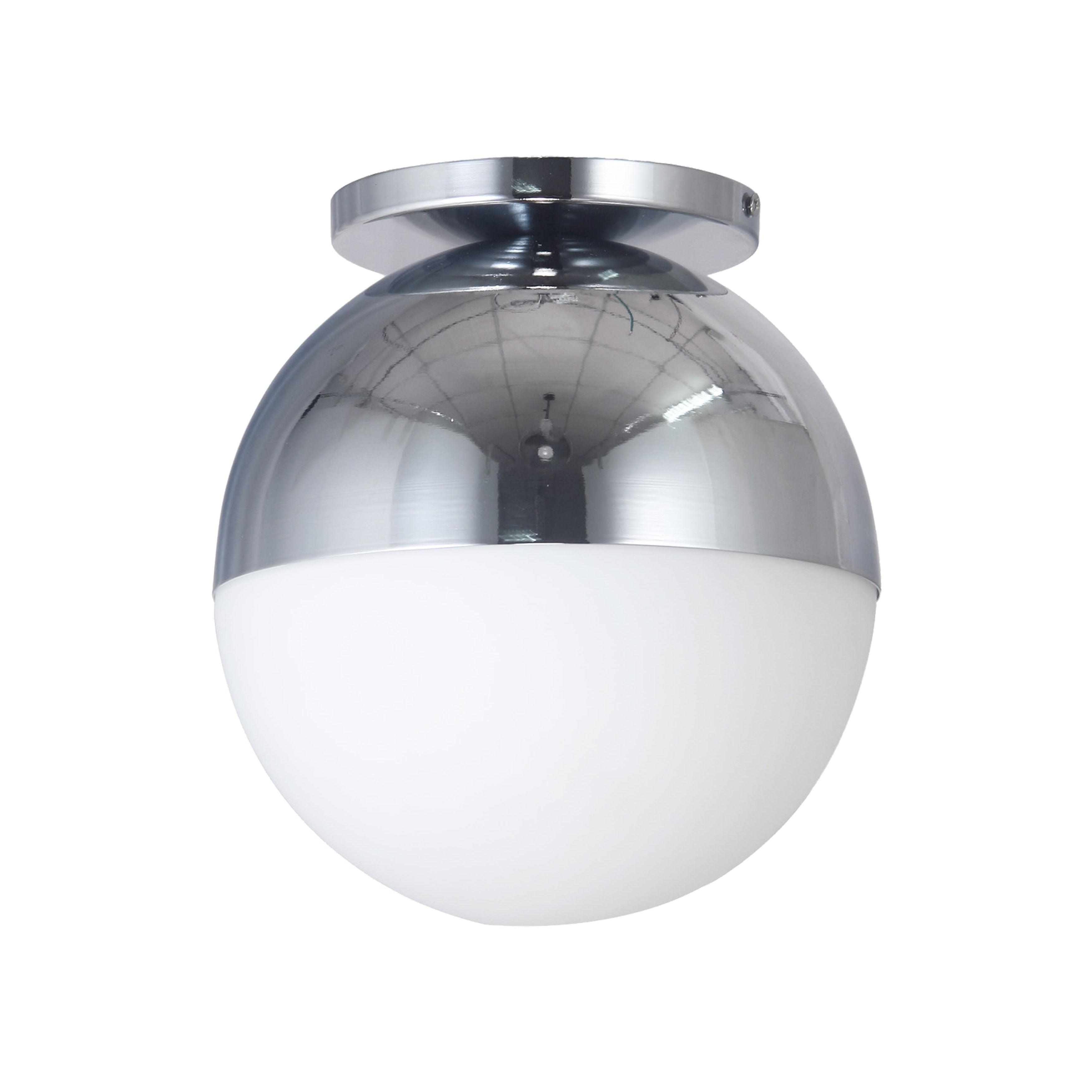polished chrome wall sconce
