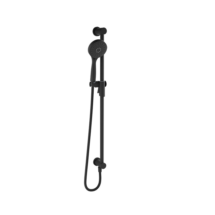 Baril Shower Components Zip+ 3-Spray Sliding Shower Bar with Built-In Elbow Connector