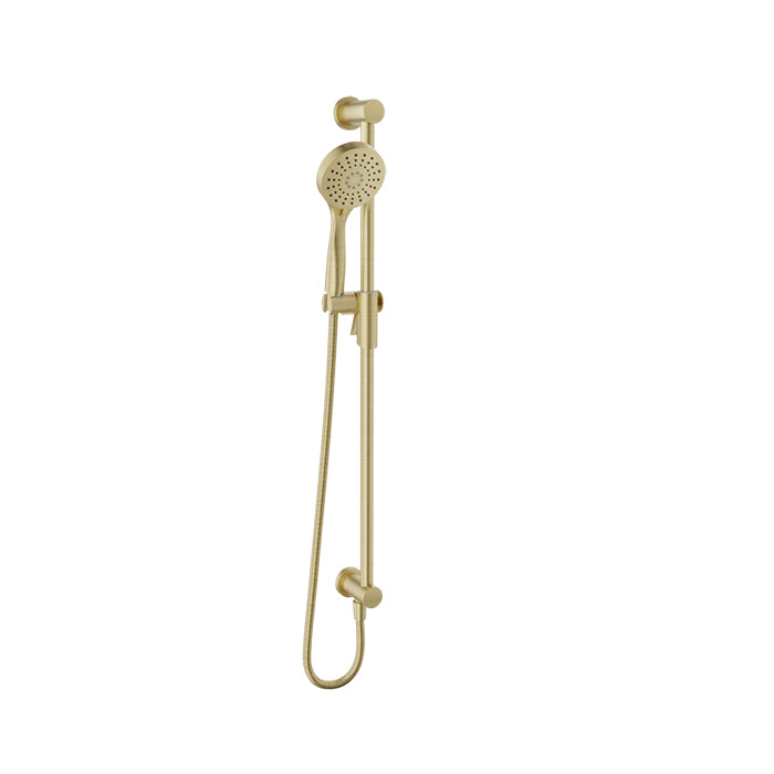 Baril Shower Components Zip+ 3-Spray Sliding Shower Bar with Built-In Elbow Connector