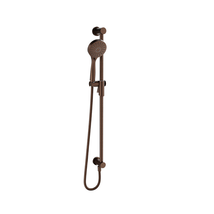 Baril Shower Components Zip+ 3-Spray Sliding Shower Bar with Built-In Elbow Connector