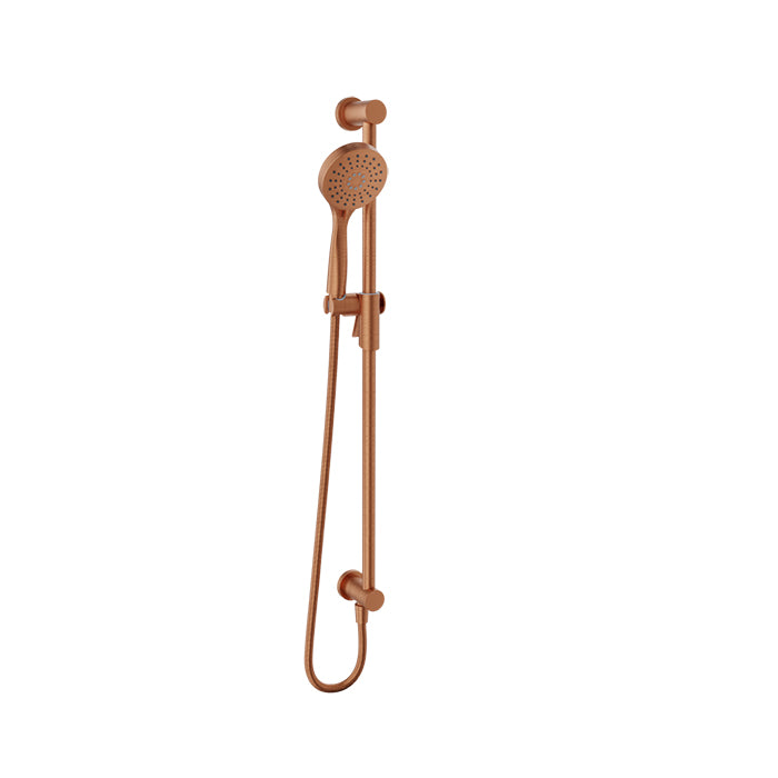 Baril Shower Components Zip+ 3-Spray Sliding Shower Bar with Built-In Elbow Connector