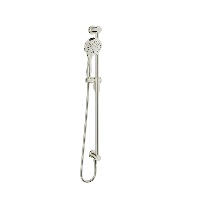 Baril Shower Components Zip+ 3-Spray Sliding Shower Bar with Built-In Elbow Connector