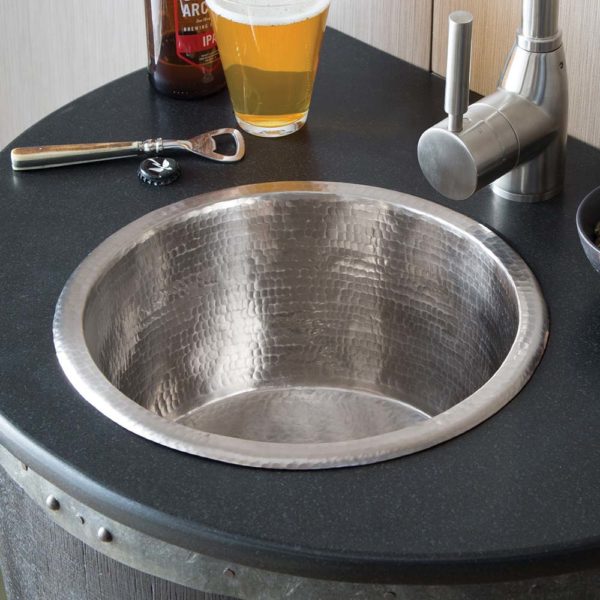 brushed nickel sink