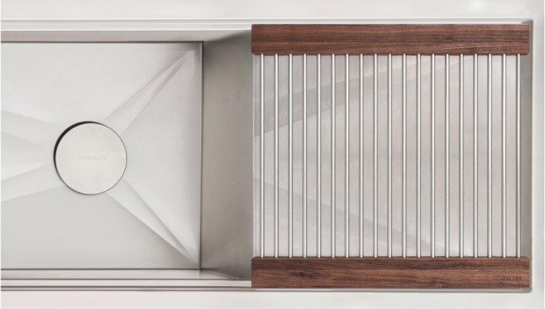 The Galley DryDock 18" Non-drain Side with Dual Tier Drying Rack