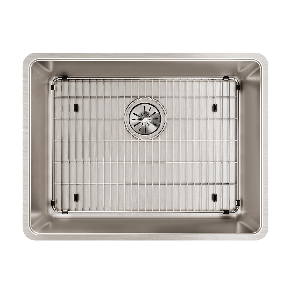 polished stainless steel bottom grid