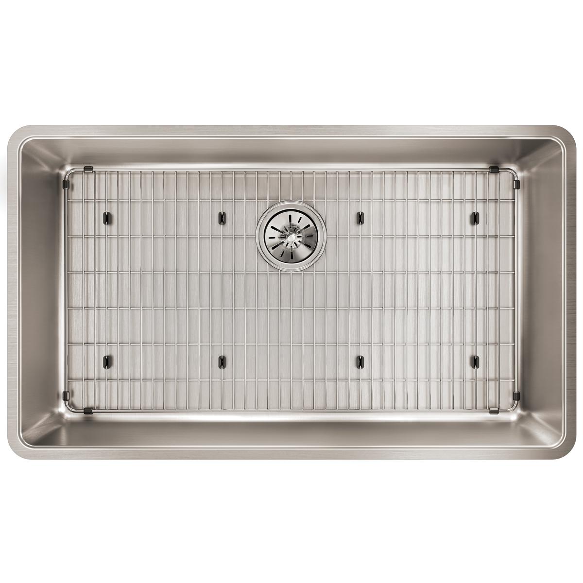 polished stainless steel bottom grid
