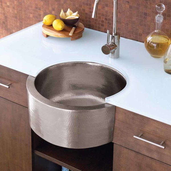 brushed nickel sink