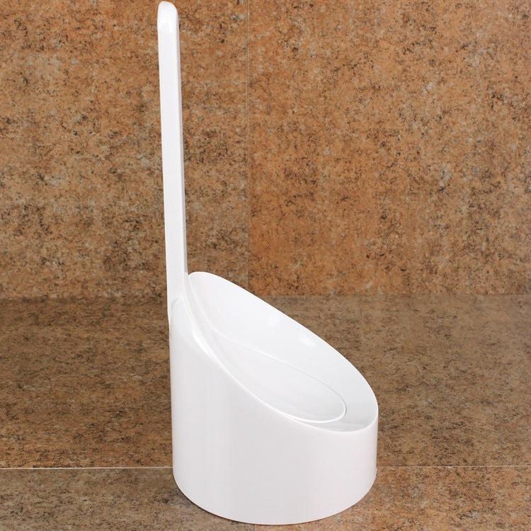 white toilet brush holder