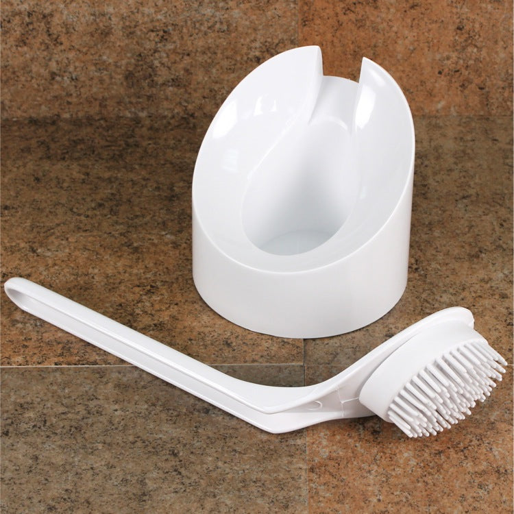 white toilet brush holder
