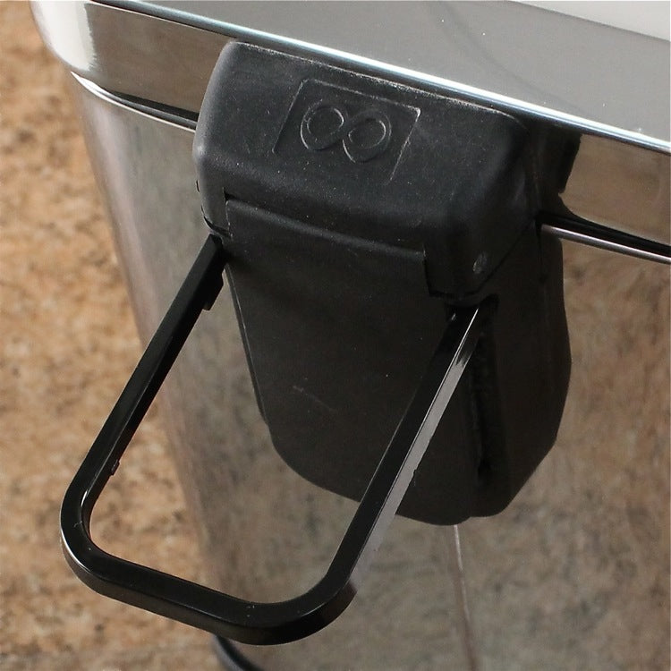 polished chrome waste basket