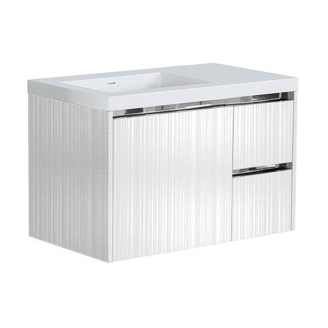 Lacava Kubista 36" Wall-Mount Under Counter Vanity - Left