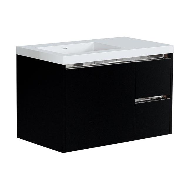 Lacava Kubista 36" Wall-Mount Under Counter Vanity - Left