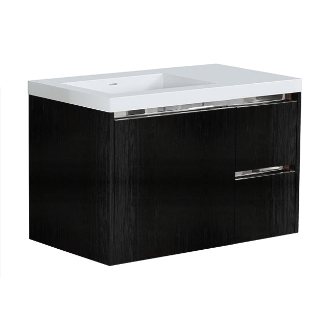 Lacava Kubista 36" Wall-Mount Under Counter Vanity - Left