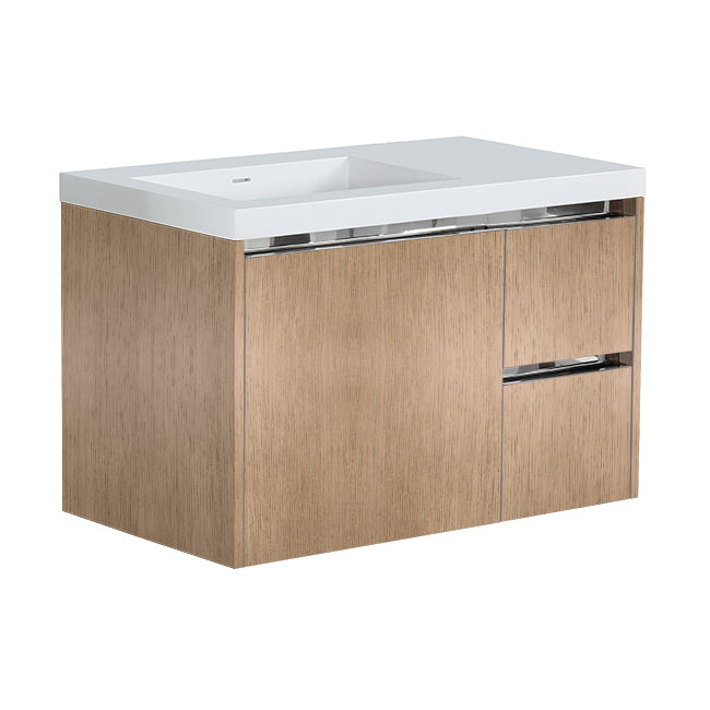 Lacava Kubista 36" Wall-Mount Under Counter Vanity - Left