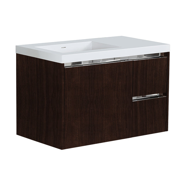 Lacava Kubista 36" Wall-Mount Under Counter Vanity - Left