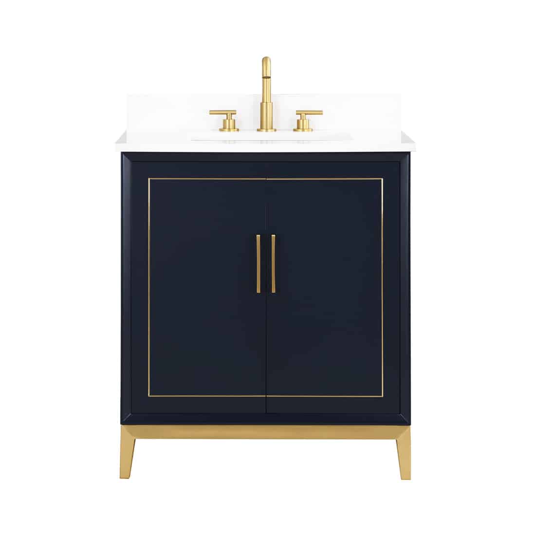 white quartz vanity