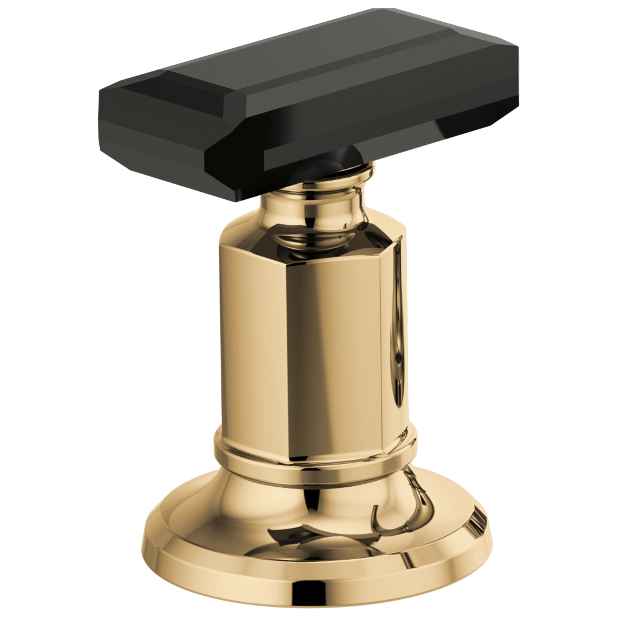 Brizo Invari Widespread Lavatory Black Crytal Knob Handle Kit