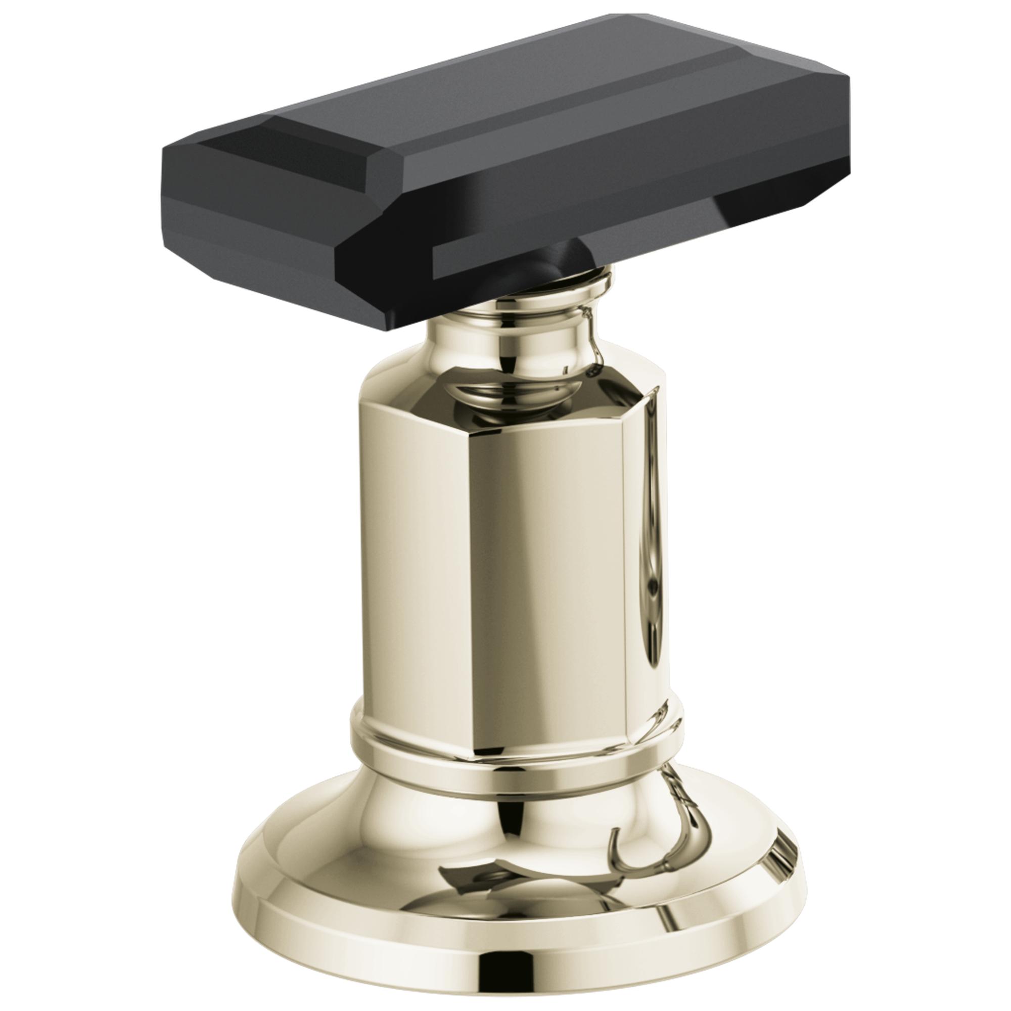 Brizo Invari Widespread Lavatory Black Crytal Knob Handle Kit