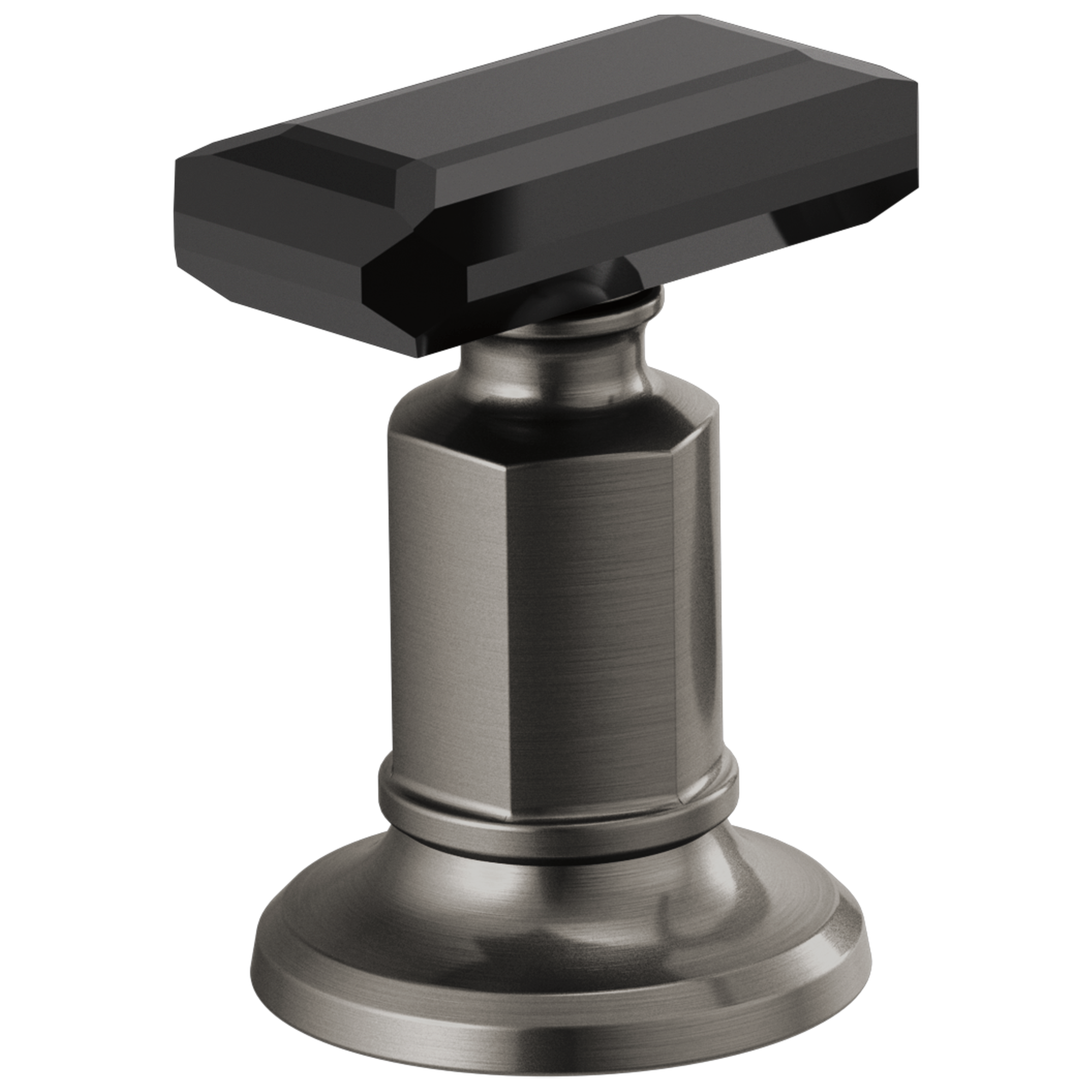 Brizo Invari Widespread Lavatory Black Crytal Knob Handle Kit