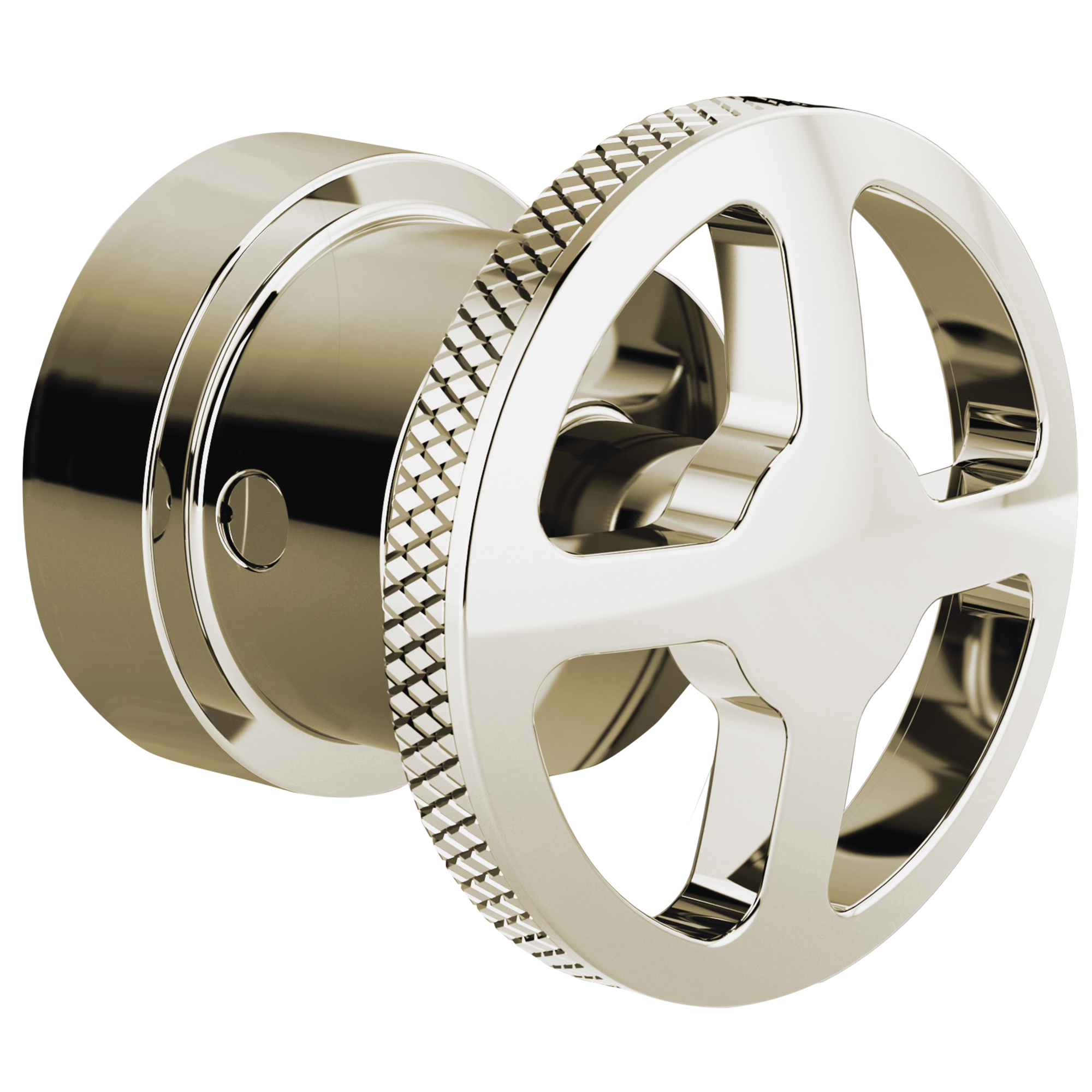polished nickel handle kit
