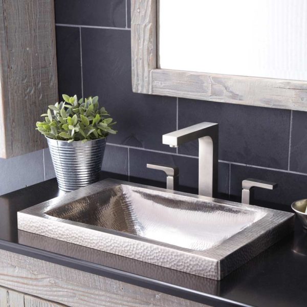 brushed nickel sink