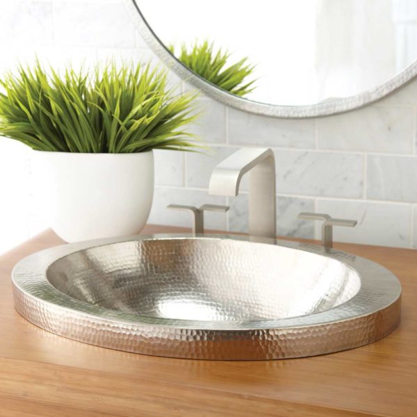 brushed nickel sink