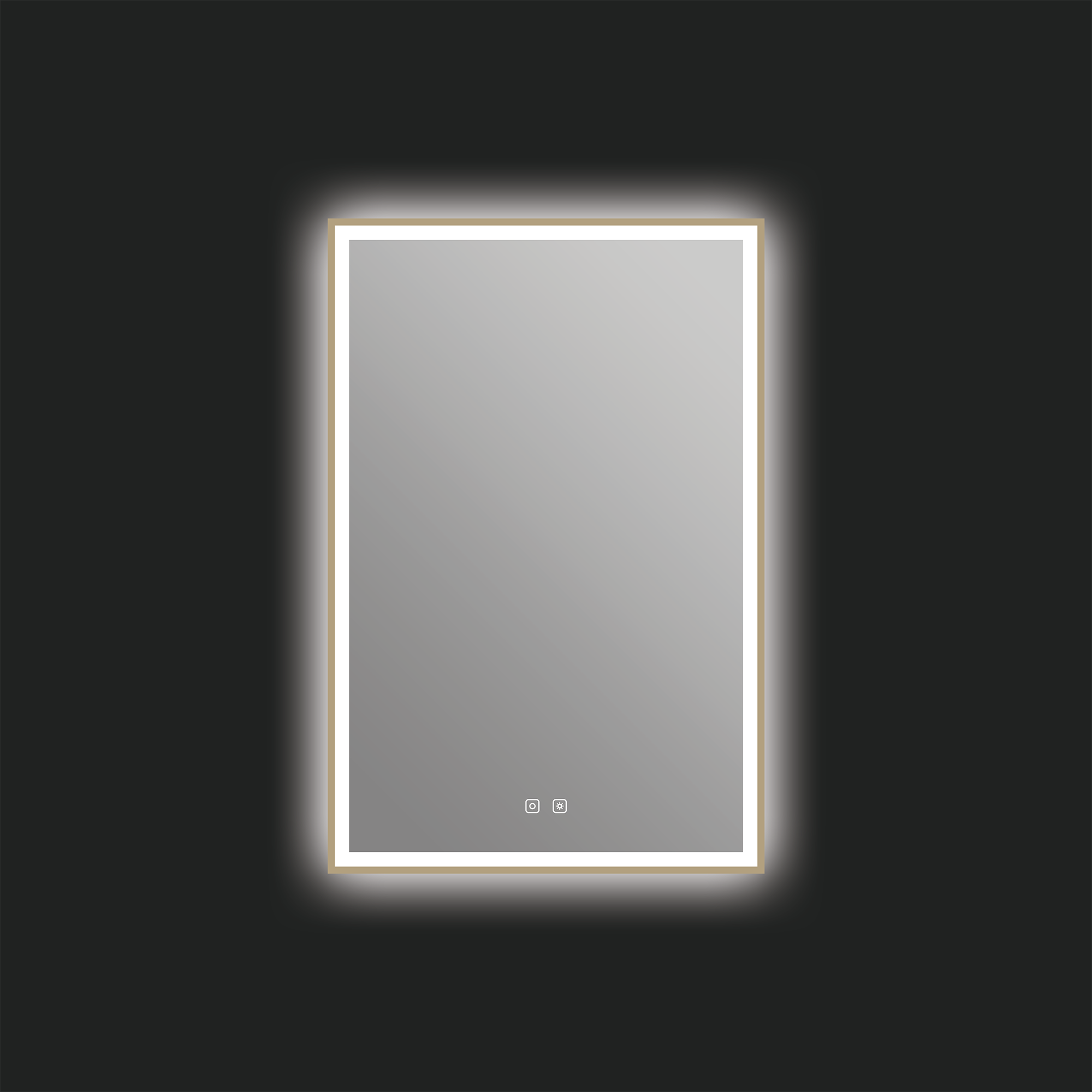 brushed bronze led mirror