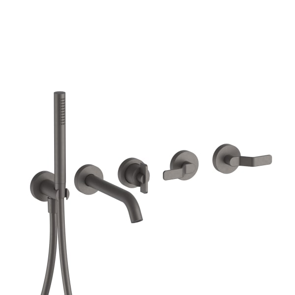 matte gun metal pvd tub filler