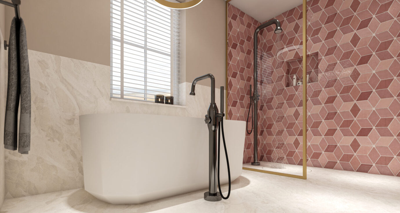 gun metal shower