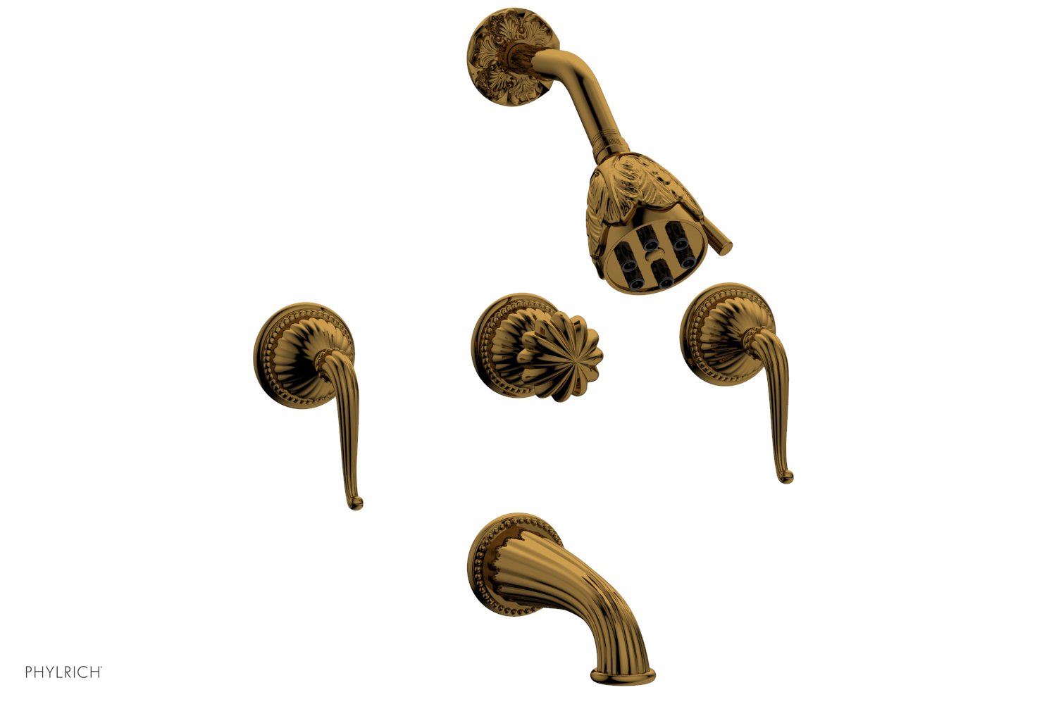 Phylrich GEORGIAN & BARCELONA Three Handle Tub and Shower Set