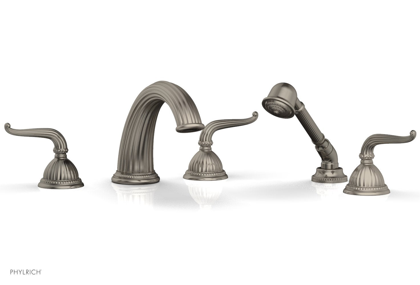 Phylrich GEORGIAN & BARCELONA Deck Tub Set with Hand Shower - Lever Handles