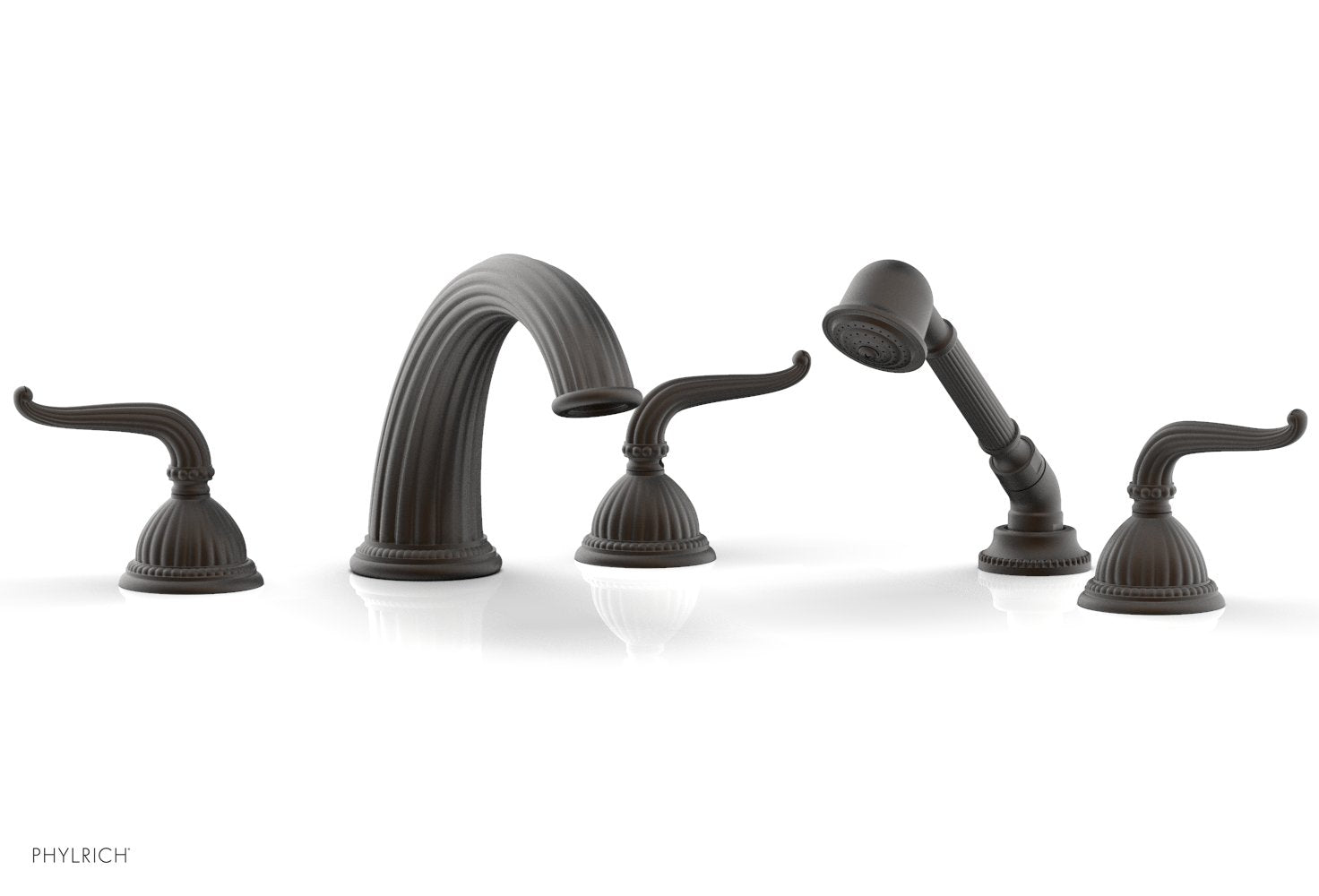 Phylrich GEORGIAN & BARCELONA Deck Tub Set with Hand Shower - Lever Handles