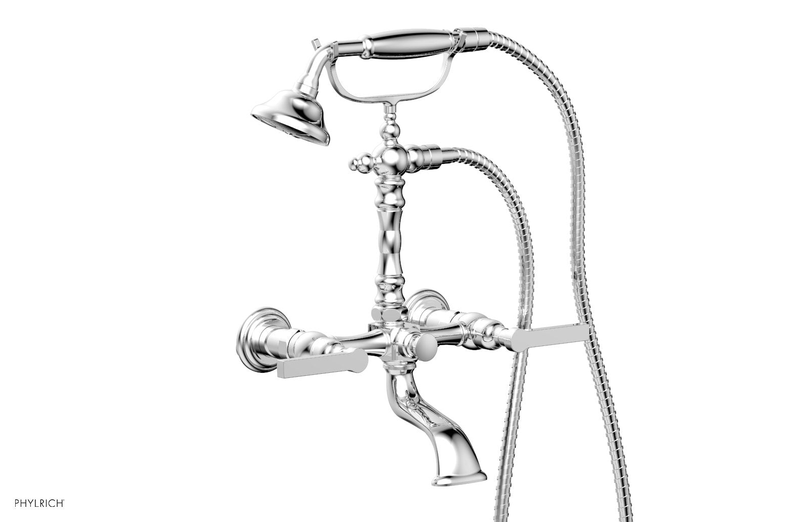 polished chrome exposed tub