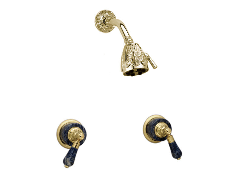polished brass shower set