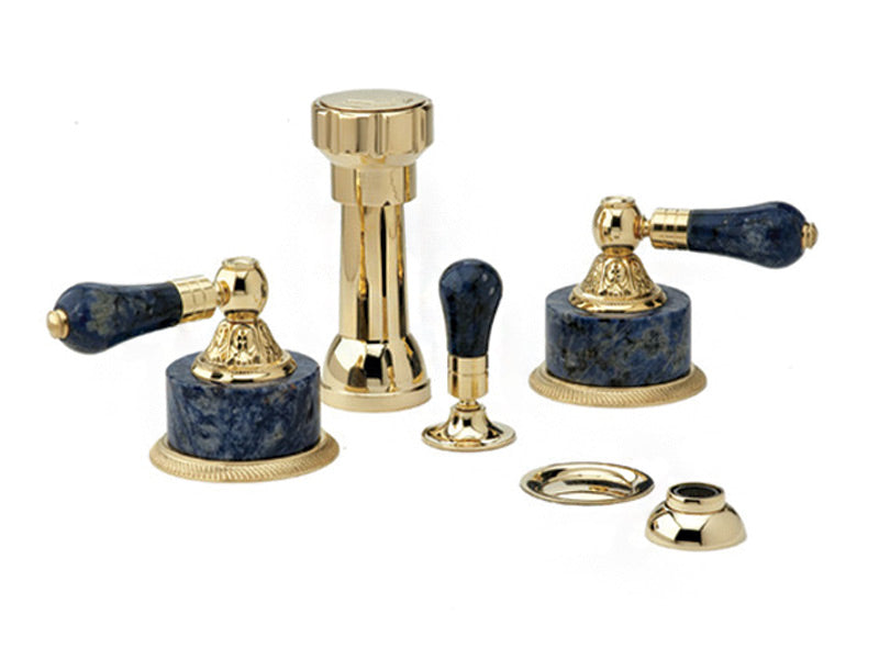 polished brass bidet set