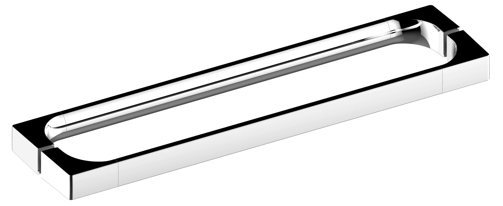 polished chrome door handle