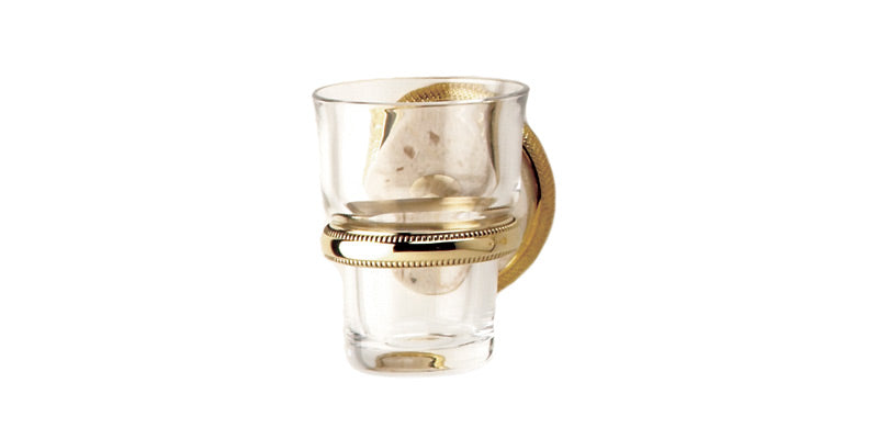 polished brass glass holder