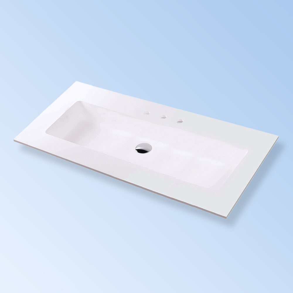 matte white sink