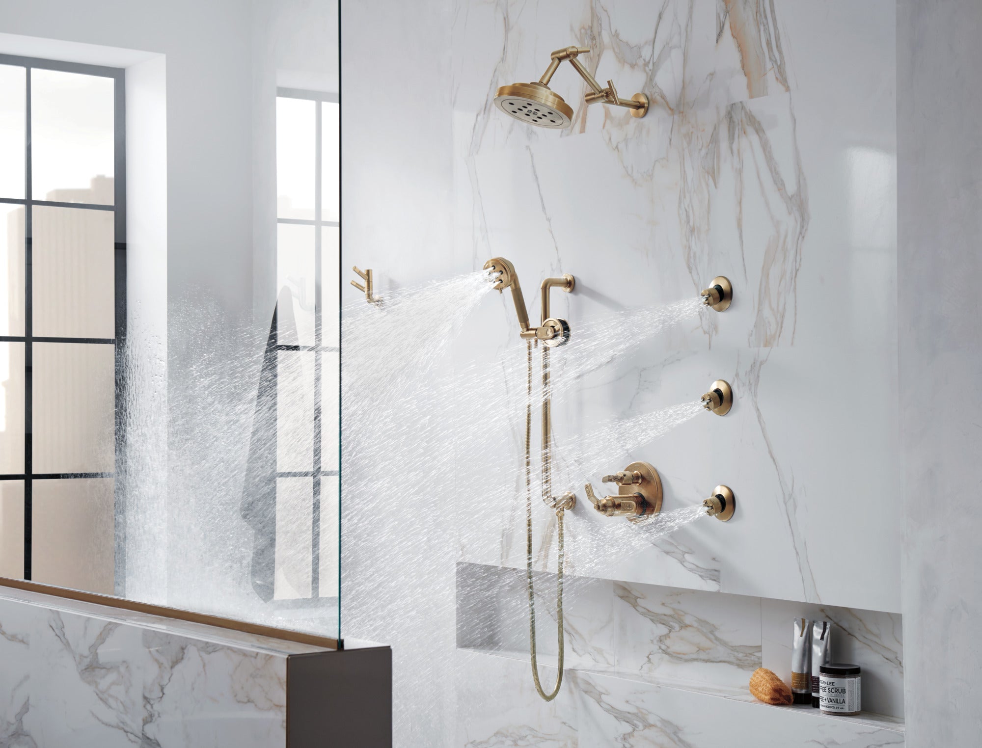 luxe gold diverter trim