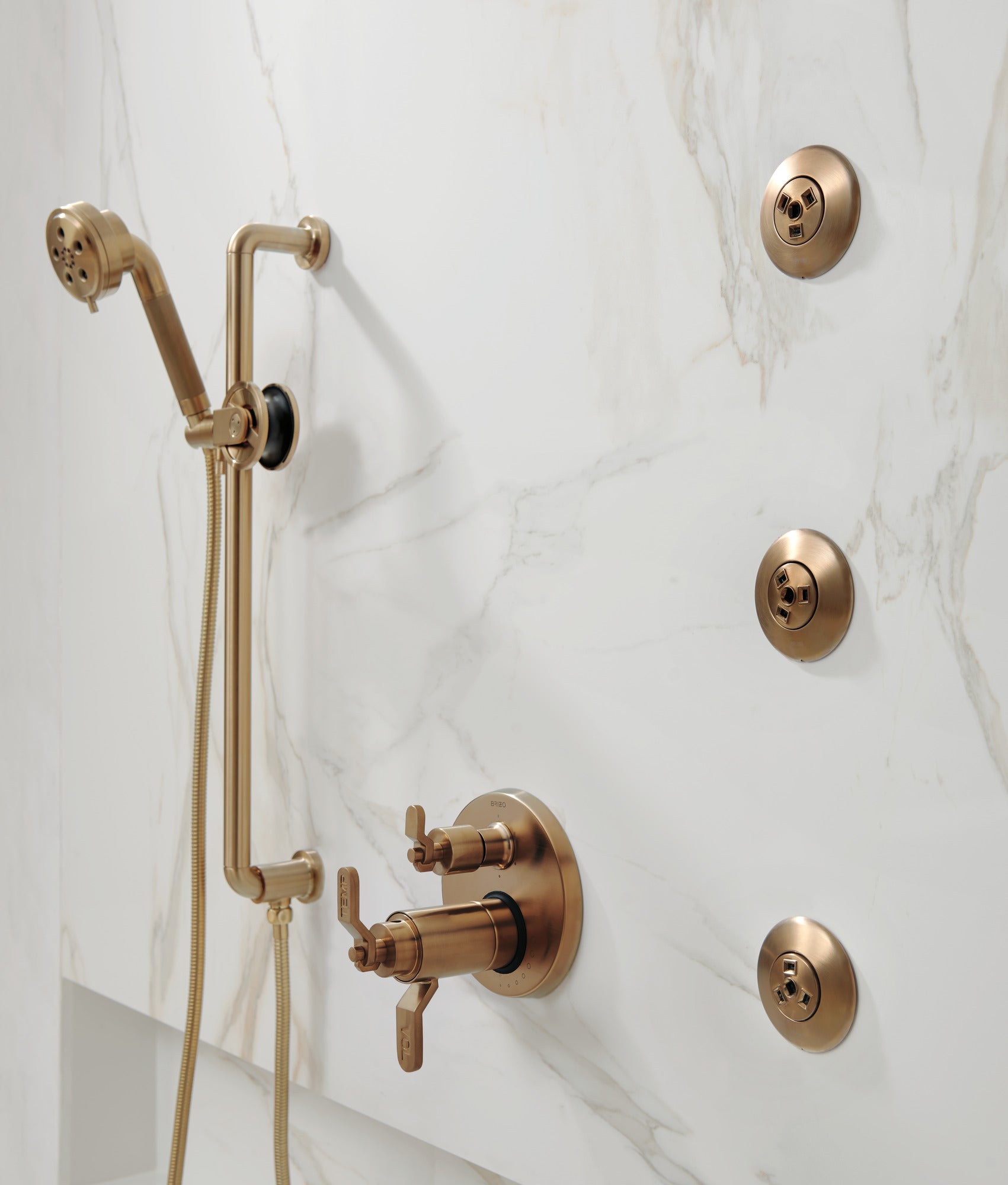 luxe gold diverter trim