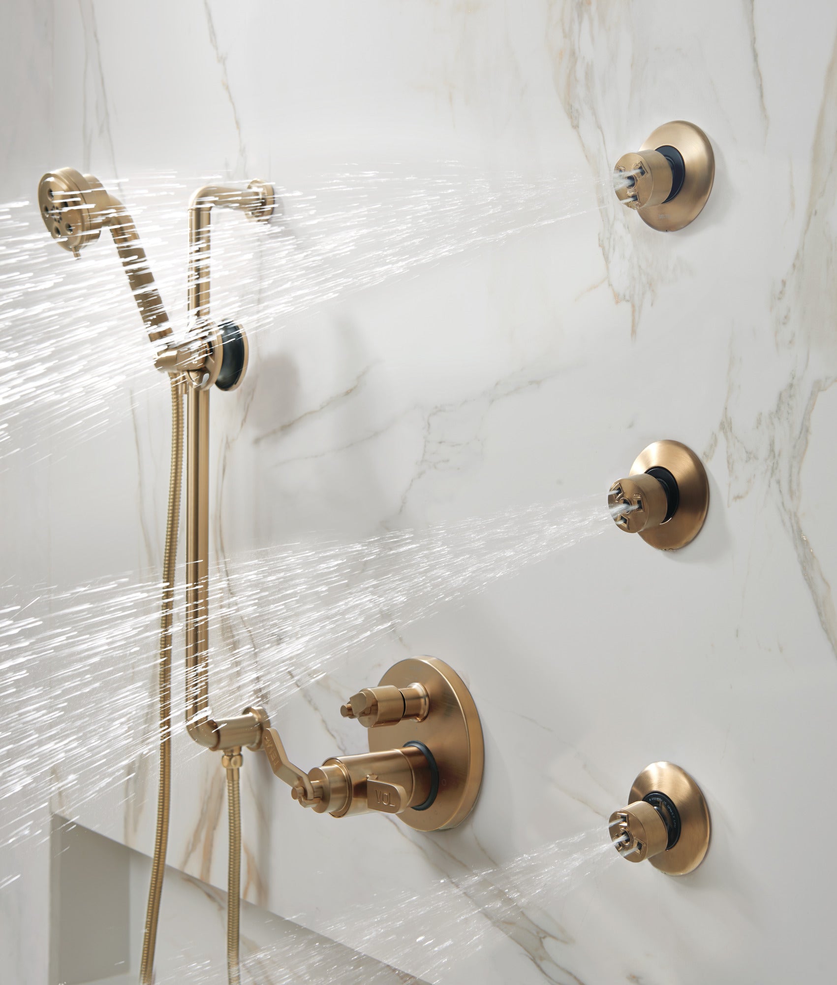 luxe gold diverter trim