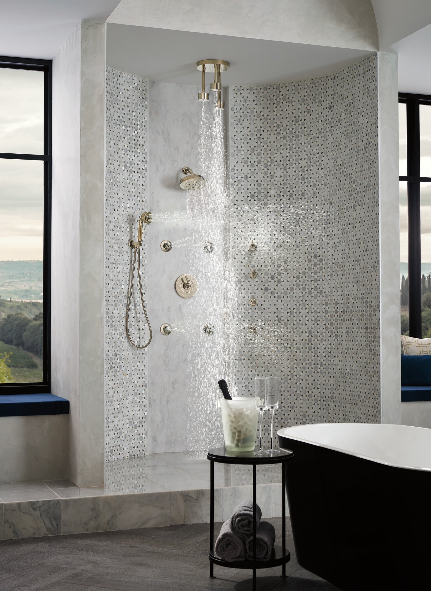 polished nickel handshower